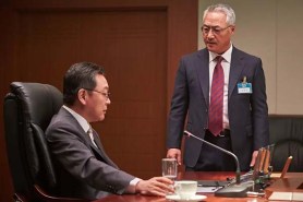 Kim Eui-sung et Lee Geung-young dans Steel Rain (2017)